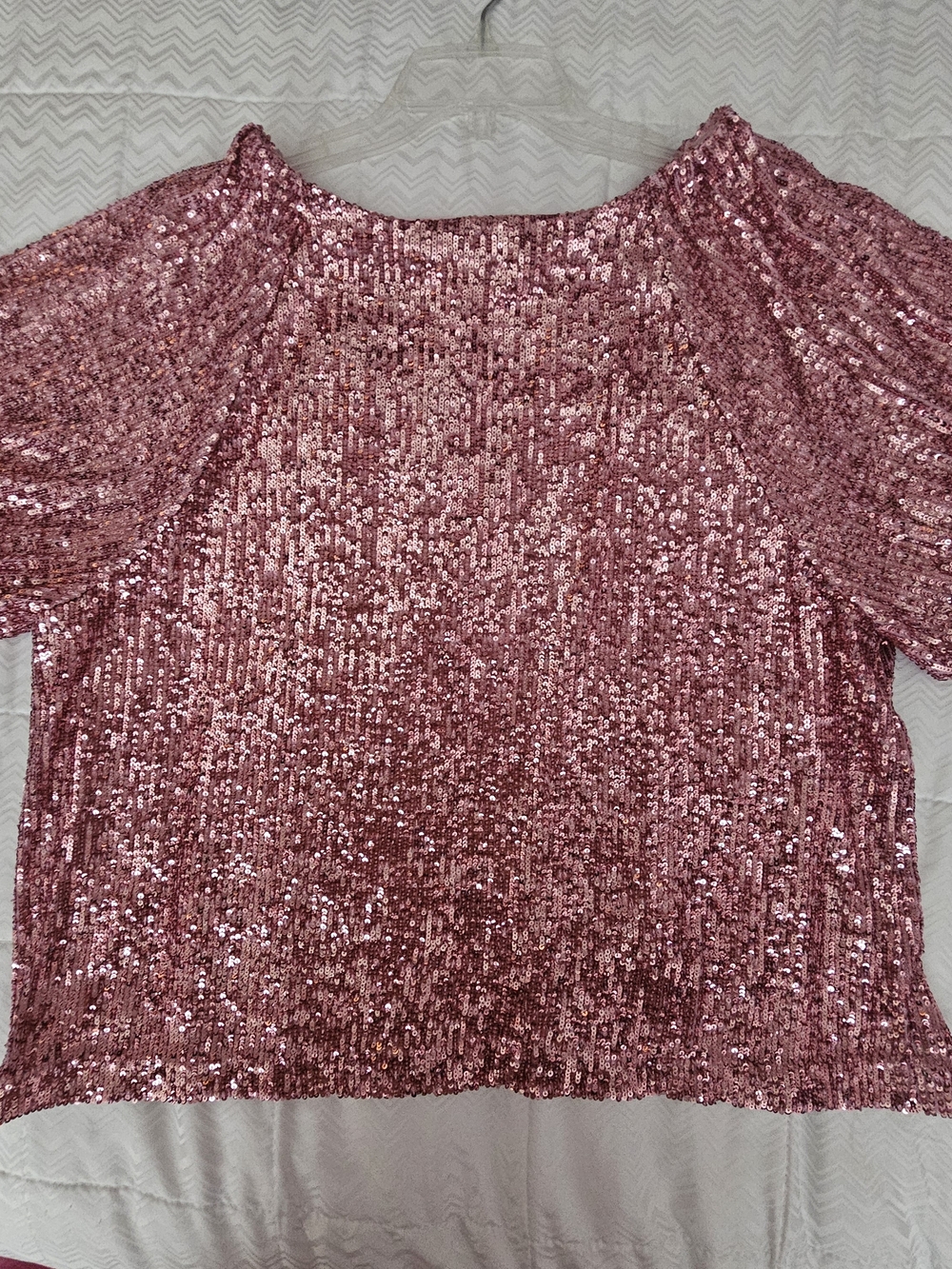 Lilly Pulitzer Cressida Sequin Knit Top in the shade Conch Shell Pink - Picture 4 of 4